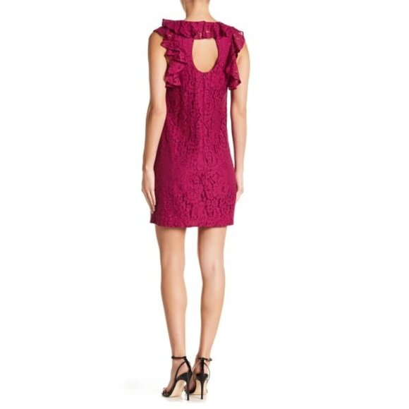 Trina Turk Oakray Lace Ruffle-Trim Dress - Picture 3 of 3